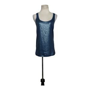 J. Crew blue sequins tank top size XS